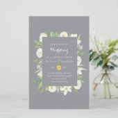 Verlichtend Geel Grijsbudget Weddenschap Uitnodigi (Staand voorkant)