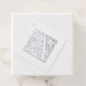 Verlichtend Jubileum voor een monogram bruiloft Bedankjes Labels (Met doos)