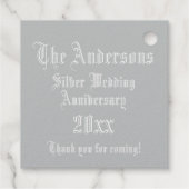 Verlichtend Jubileum voor een monogram bruiloft Bedankjes Labels (Achterkant)