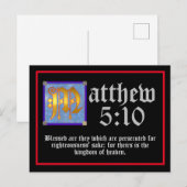 Verlichtend met Matthew 5 Bijbelse evangelcitaat Briefkaart (Voorkant / Achterkant)