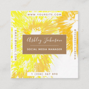 Verlichtend modern kleurig kleurrijk levendig schu vierkante visitekaartje