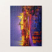 Verlichtend Moskou Kremlin in Winternacht Legpuzzel (Verticaal)