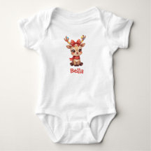 Verlichtend rendier babemeisjes bodysuit – Aangepa