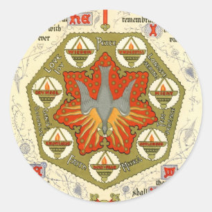 Verlichtend script voor Whitsuntide Ronde Sticker