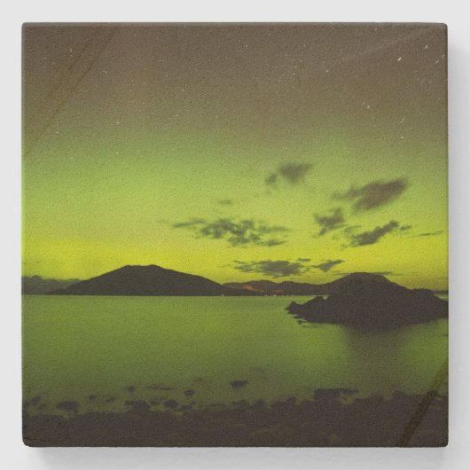 Verlichtende Aurora Stenen Onderzetter (Voorkant)