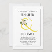 Verlichtende gele ampersand virtuele bruiloft kaart (Voorkant)