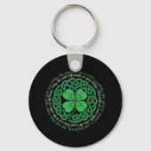 Verlichtende Keltische Knot 4 Leaf Clover St. Patr Sleutelhanger (Voorkant)