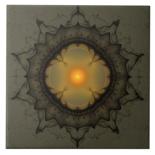 Verlichtende mystieke versiering tegeltje (Voorkant)