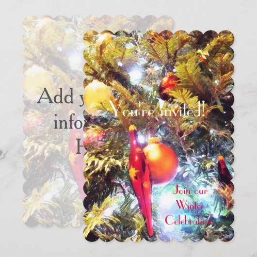 Verlichtende Ornamenten, 5x7 Uitnodiging Gecallope (Voorkant / Achterkant)