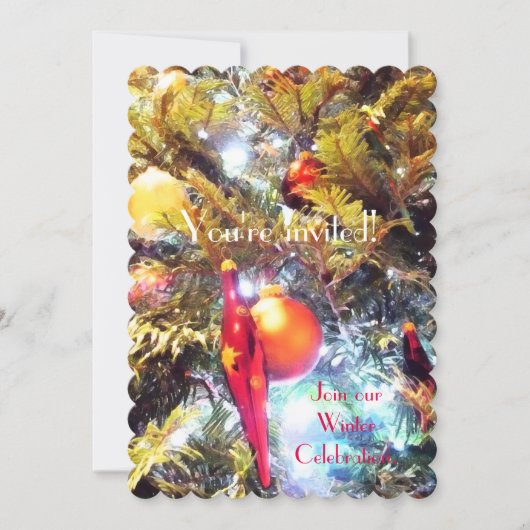 Verlichtende Ornamenten, 5x7 Uitnodiging Gecallope (Voorkant)