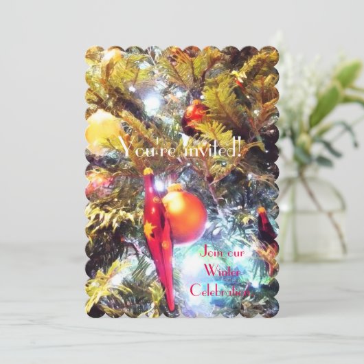 Verlichtende Ornamenten, 5x7 Uitnodiging Gecallope (Staand voorkant)