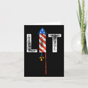 Verlichting 4 juli Patriottisch Amerikaans Vuurwer Kaart