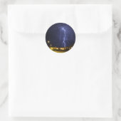 Verlichting-aanval Ronde Sticker (Tas)