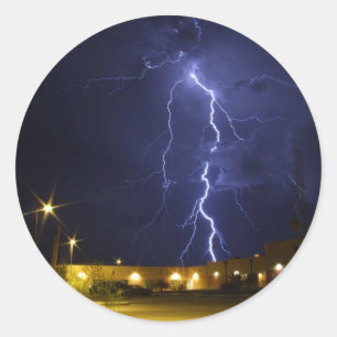 Verlichting-aanval Ronde Sticker