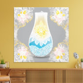 Verlichting Blue Lace AI kunst Canvas Afdruk (Insitu (Woonkamer))