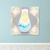 Verlichting Blue Lace AI kunst Canvas Afdruk (Insitu (Houten vloer))