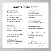 Verlichting bout liefde gedicht muur kunst poster (Voorkant)