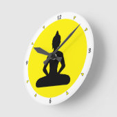 Verlichting - Buddha Shakyamuni (muurklok) Ronde Klok (Hoek)