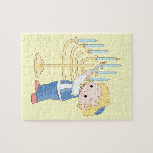 Verlichting de Menorah Legpuzzel (Horizontaal)