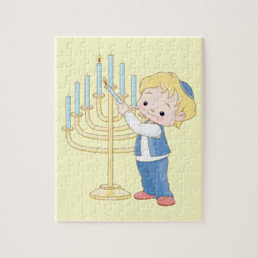 Verlichting de Menorah Legpuzzel (Verticaal)