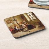 Verlichting de Stove, 1886 (olie op het paneel) Bier Onderzetter (Linkerzijde)