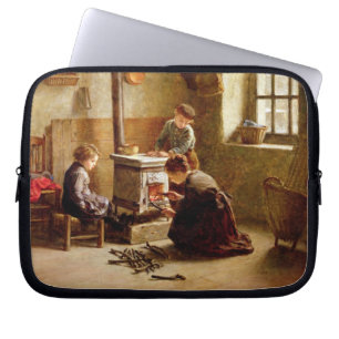 Verlichting de Stove, 1886 (olie op het paneel) Laptop Sleeve