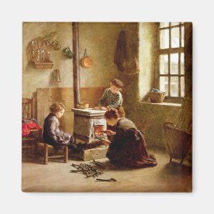 Verlichting de Stove, 1886 (olie op het paneel) Magneet