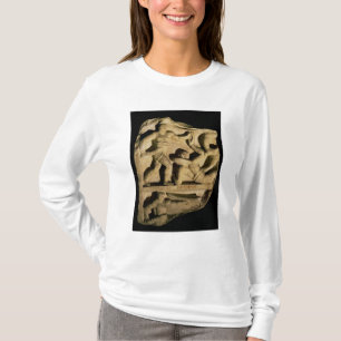 Verlichting die een klein beetje een gepensioneerd t-shirt