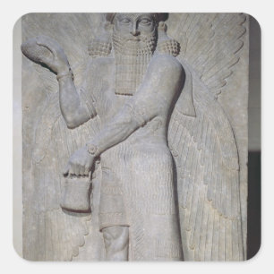 Verlichting die een scharnierend genie weergeeft vierkante sticker