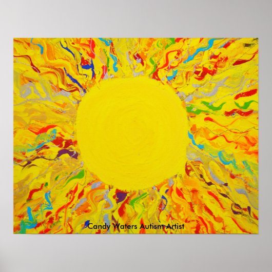 "Verlichting" door autisme kunstenaar van Snoep Wa Poster (Voorkant)