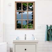 Verlichting door bladeren en Zeeen Uitzicht vanuit Poster