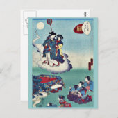Verlichting door Utagawa, Kunisada Ukiyoe Briefkaart (Voorkant / Achterkant)
