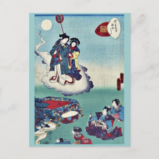 Verlichting door Utagawa, Kunisada Ukiyoe Briefkaart (Voorkant)