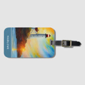 Verlichting en Kustlijn Persoonlijke naam Bagagelabel (Voorkant (horizontaal))