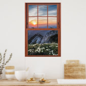 Verlichting gordelraam Daisy Mountain Poster (Keuken)