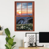 Verlichting gordelraam Daisy Mountain Poster (Thuiskantoor)