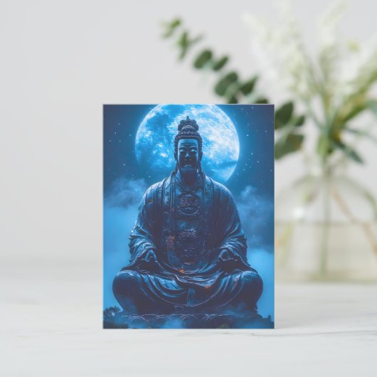 Verlichting in Blauw Briefkaart (Staand voorkant)