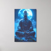 Verlichting in Blauw Canvas Afdruk (Voorkant)
