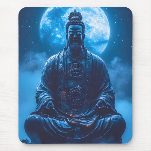 Verlichting in Blauw Muismat (Voorkant)