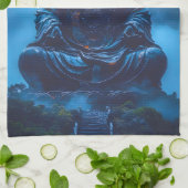 Verlichting in Blauw Theedoek (Gevouwen)