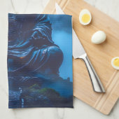 Verlichting in Blauw Theedoek (Quarter Fold)