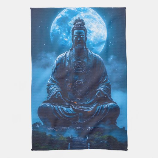 Verlichting in Blauw Theedoek (Verticaal)