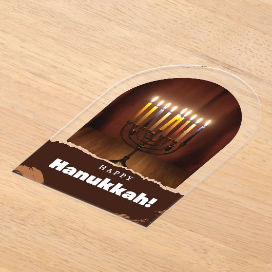 Verlichting Kaarsen Happy Chanoeka Acryl Uitnodigi Acryl Uitnodigingen (Laagn)