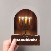 Verlichting Kaarsen Happy Chanoeka Acryl Uitnodigi Acryl Uitnodigingen (Insitu (Draagbaar))