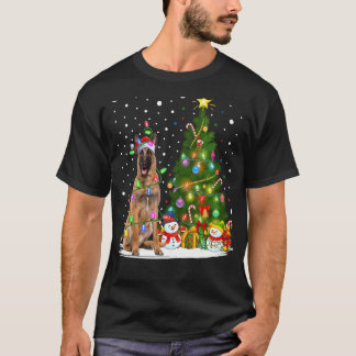 Verlichting Kerstboom Santa Belgische Malinois Hon T-shirt