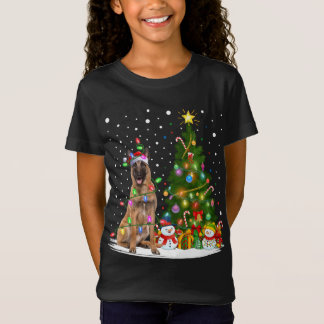 Verlichting Kerstboom Santa Belgische Malinois Hon T-shirt