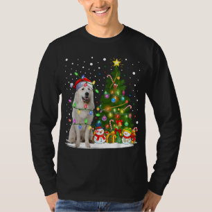 Verlichting Kerstboom Santa Grote Pyreneeën Hond C T-shirt