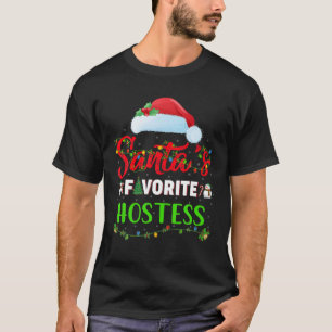 Verlichting Kerstman's favoriete gastvrouw Kerstmi T-shirt