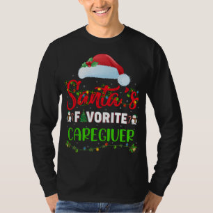 Verlichting Kerstman's favoriete verzorger Kerstmi T-shirt