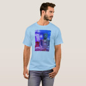 Verlichting Mediterende Boeddha Statuskleur T-shirt (Voorkant volledig)